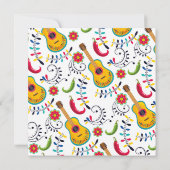 Cinco de Mayo Cactus Maracas Folk Uitnodiging (Achterkant)