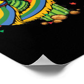 Cinco de Mayo Cactus Mexicaanse Dabbing Poster (Hoek)