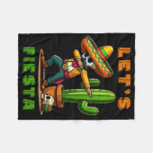 Cinco de Mayo Cactus Mexican Poncho Sombrero Pet B Fleece Deken (Voorkant (Horizontaal))