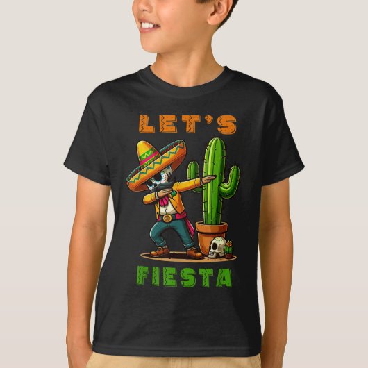 Cinco de Mayo Cactus Mexican Poncho Sombrero Pet B T-shirt (Voorkant)