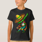 Cinco de Mayo Cactus Mexican Poncho Sombrero Pet B T-shirt (Voorkant)