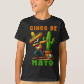 Cinco de Mayo Cactus Mexican Poncho Sombrero Pet B T-shirt (Voorkant)