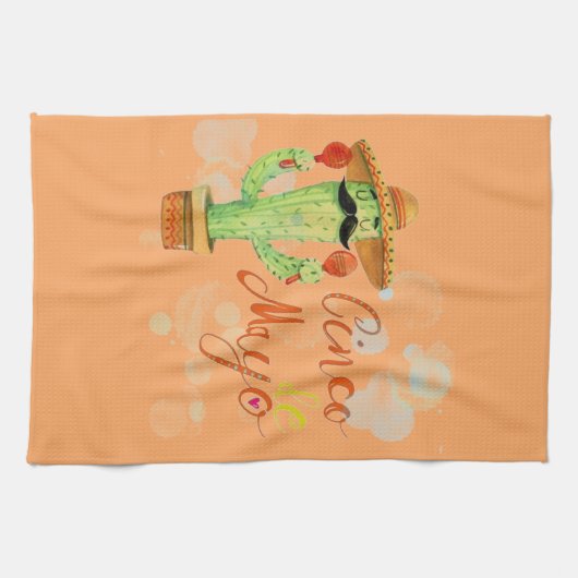 Cinco De Mayo Cactus Theedoek (Horizontaal)