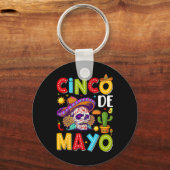 Cinco de Mayo Camisa Mexicaanse feestkostuum 5 de Sleutelhanger (Voorkant)