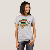 Cinco De Mayo Cartoon Kat Grappig T-shirt (Voorkant volledig)