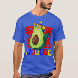 cinco de mayo cat avocado avogato kawaii meican t-shirt