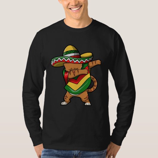 Cinco De Mayo Cat Dabbing T-shirt (Voorkant)