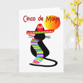 Cinco de mayo CAT Kaart (Gele Bloem)