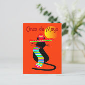 Cinco de mayo CAT-ontwerp—Schattig Briefkaart (Staand voorkant)