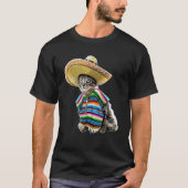 Cinco de Mayo Cat Sombrero Poncho Party Women Mann T-shirt (Voorkant)