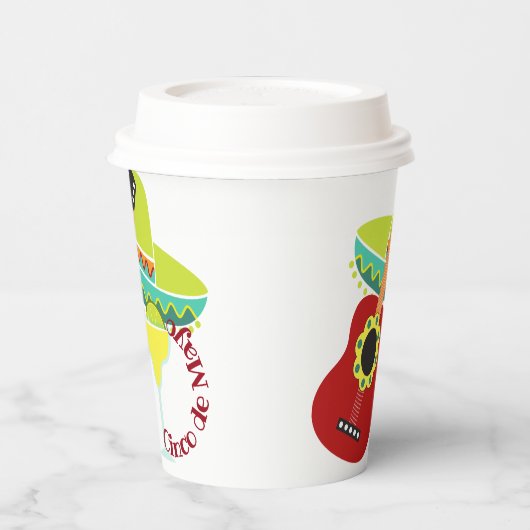 Cinco de Mayo Celebration 8oz. Papieren Beker (Links)