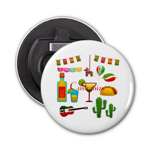 Cinco de Mayo Celebration Thunder_Cove Button Flesopener (Voorkant)