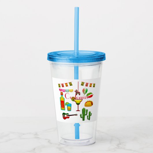 Cinco de Mayo Celebration Thunder_Cove Glass Acryl Drinkbeker (Voorkant)