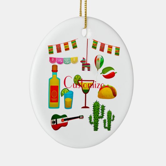 Cinco de Mayo Celebration Thunder_Cove Keramisch Ornament (Rechts)
