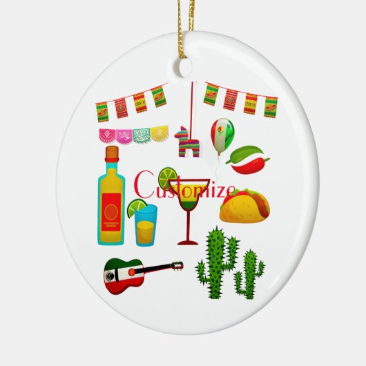 Cinco de Mayo Celebration Thunder_Cove Keramisch Ornament (Links)