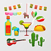 Cinco de Mayo Celebration Thunder_Cove Raamsticker (Vel)