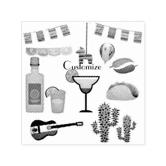 Cinco de Mayo Celebration Thunder_Cove Zelfinktende Stempel (Design)
