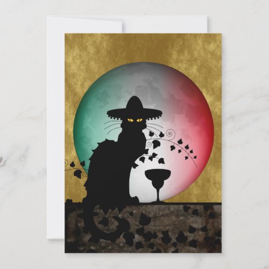 Cinco de Mayo Chat Noir/Gato Negro Kaart (Achterkant)