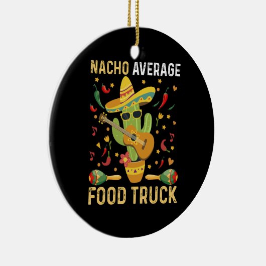 Cinco De Mayo Chef Nacho Gemiddelde Voedsel Vracht Keramisch Ornament (Rechts)