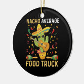 Cinco De Mayo Chef Nacho Gemiddelde Voedsel Vracht Keramisch Ornament (Links)