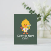 Cinco de Mayo Chick Briefkaart (Staand voorkant)