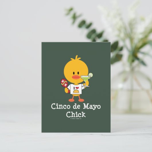 Cinco de Mayo Chick Briefkaart (Staand voorkant)
