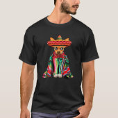Cinco de Mayo Chihuahua Dog Wearing Poncho and Som T-shirt (Voorkant)