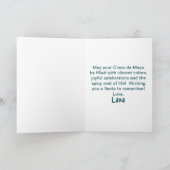 Cinco de Mayo Chihuahua Dragen Sombrero & Serape Feestdagen Kaart (Binnen)