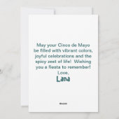 Cinco de Mayo Chihuahua Dragen Sombrero & Serape Feestdagenkaart (Achterkant)