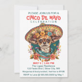 Cinco de Mayo Chihuahua Dragen Sombrero & Serape Kaart (Voorkant)