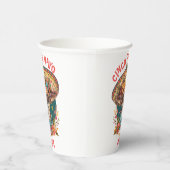 Cinco de Mayo Chihuahua Dragen Sombrero & Serape Papieren Bekers (Rechts)
