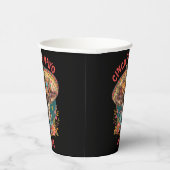 Cinco de Mayo Chihuahua Dragen Sombrero & Serape Papieren Bekers (Rechts)