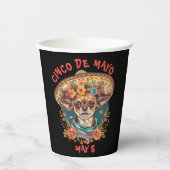 Cinco de Mayo Chihuahua Dragen Sombrero & Serape Papieren Bekers (Voorkant)