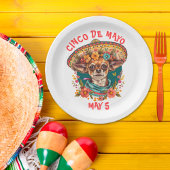 Cinco de Mayo Chihuahua Dragen Sombrero & Serape Papieren Bordje