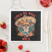 Cinco de Mayo Chihuahua Dragen Sombrero & Serape Servet (Insitu)