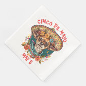 Cinco de Mayo Chihuahua Dragen Sombrero & Serape Servet (Hoek)