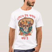 Cinco de Mayo Chihuahua Dragen Sombrero & Serape T-shirt (Voorkant)