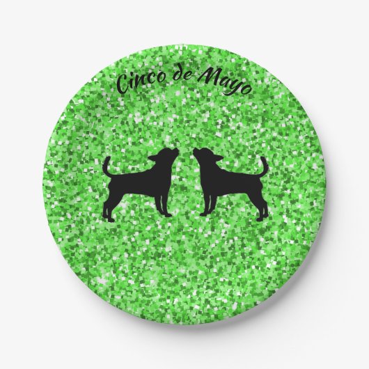 Cinco de Mayo Chihuahua Paper Borden Papieren Bordje (Voorkant)