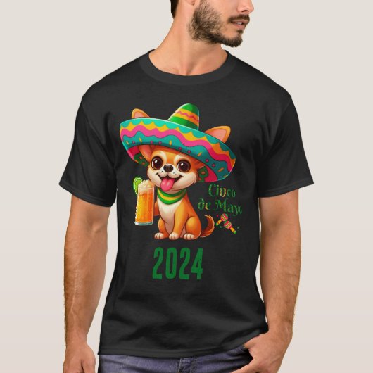 Cinco De Mayo Chihuahua T-shirt (Voorkant)