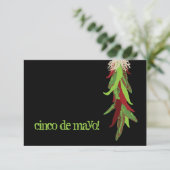 cinco de mayo chile pepers kaart (Staand voorkant)