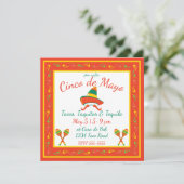 Cinco de Mayo Chili Peppers en Sombrero Kaart (Staand voorkant)