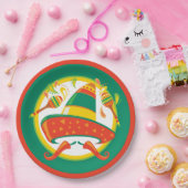 Cinco de Mayo Chili Peppers en Sombrero Papieren Bordje (Feest)