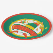 Cinco de Mayo Chili Peppers en Sombrero Papieren Bordje (Gekanteld)