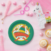 Cinco de Mayo Chili Peppers en Sombrero Papieren Bordje (Feest)