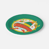 Cinco de Mayo Chili Peppers en Sombrero Papieren Bordje (Gekanteld)