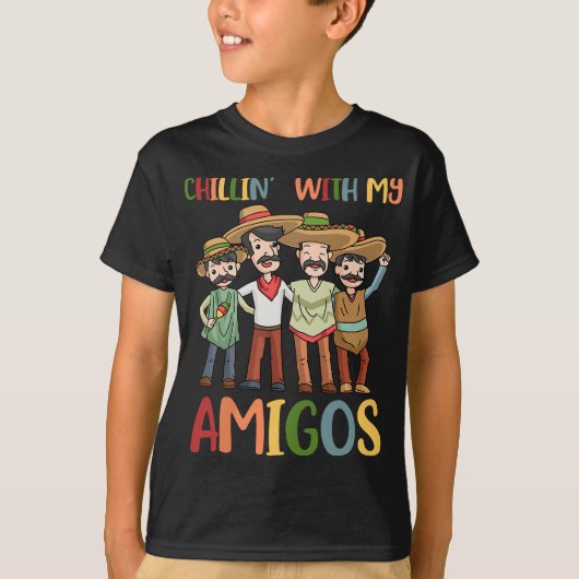 Cinco de Mayo Chillin met mijn Amigos Fiesta Mexic T-shirt (Voorkant)
