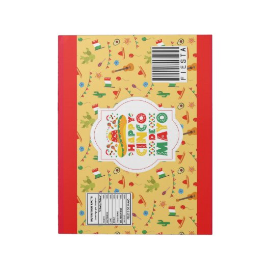 Cinco De Mayo Chip Bag Wrappers Party Favorieten Notitieblok (Linkerzijde)