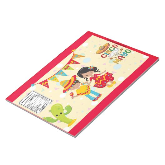 Cinco De Mayo Chip Bag Wrappers Party Favorieten Notitieblok (Schuin)