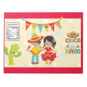 Cinco De Mayo Chip Bag Wrappers Party Favorieten Notitieblok (Voorkant)