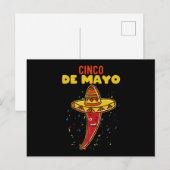 Cinco de Mayo Cilli met sombrero Briefkaart (Voorkant / Achterkant)
